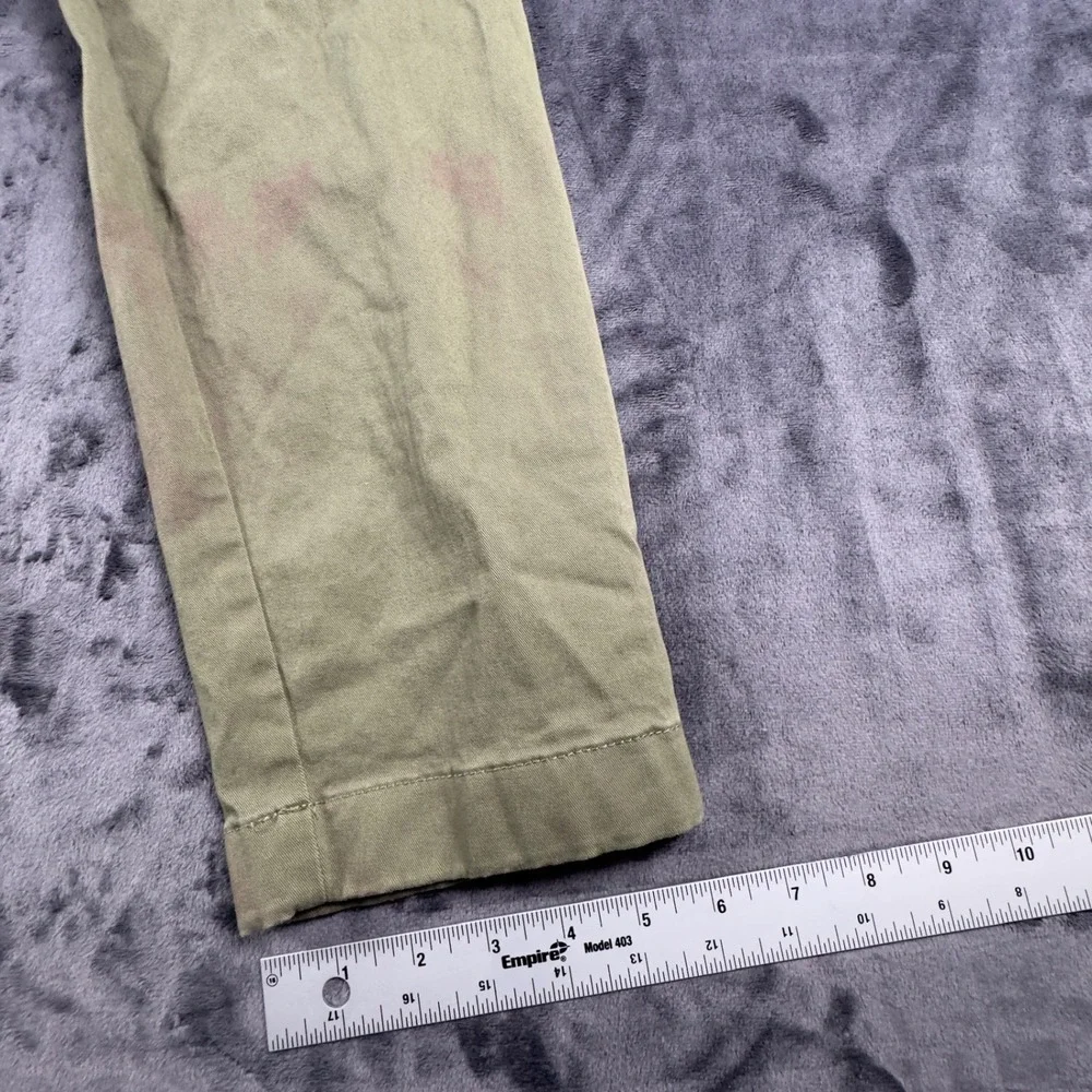J.Crew Chino Pants Mens 36x32 Green Stretch Cotton Khaki Straight 2426